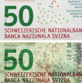 50 new Swiss francs Watermark